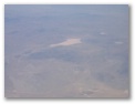 The dry lake bed near the runway, as well as some dishes, as viewed from the commercial jet during our flight back to Denver a few days after the Goldstone trip